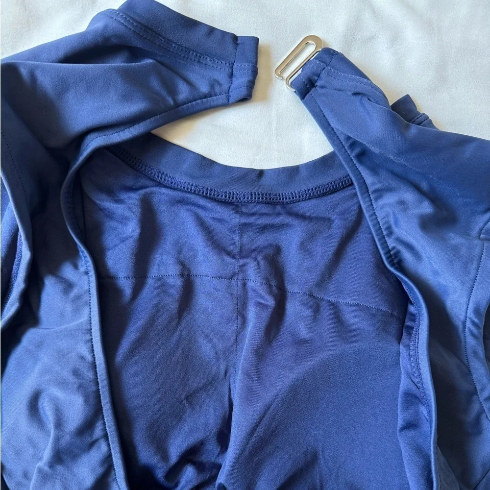 NWT- size L - Hapari Blue One Piece Swimsuit with Keyhole Back